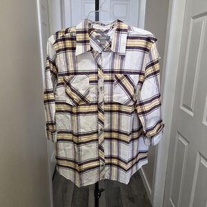 NWT Natural Reflections 100% Cotton Striped Button Down Shirt